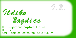 ildiko magdics business card